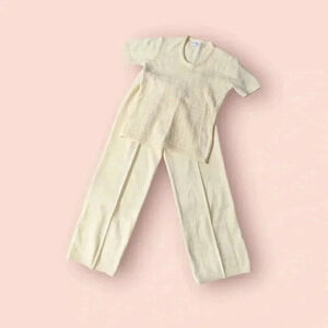 Vintage two piece top and bottom wool knit set